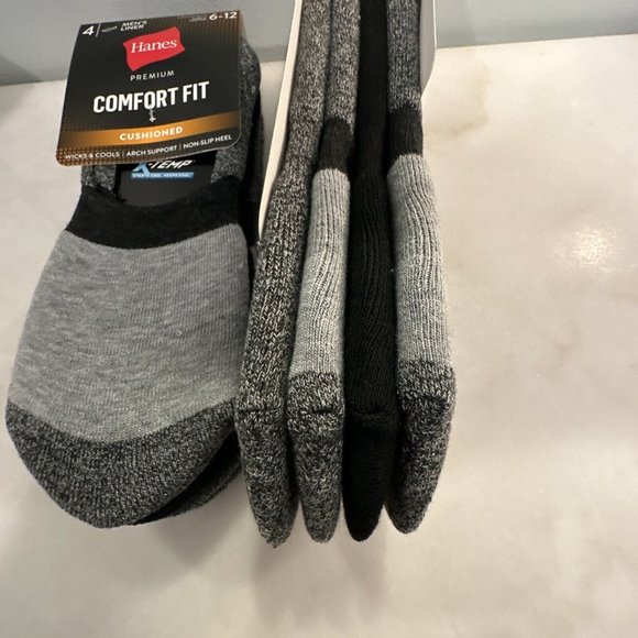 Hanes men’s premium cushioned liner 2 of four (4) socks in each pack total of 8 - Picture 7 of 8